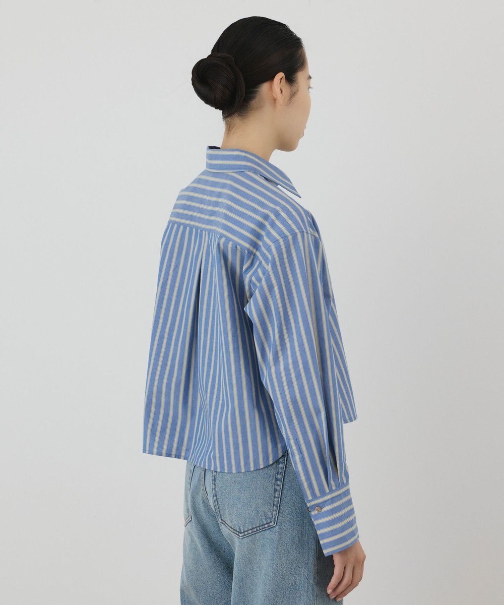 GRACE CONTINENTAL ストライプショートシャツ 