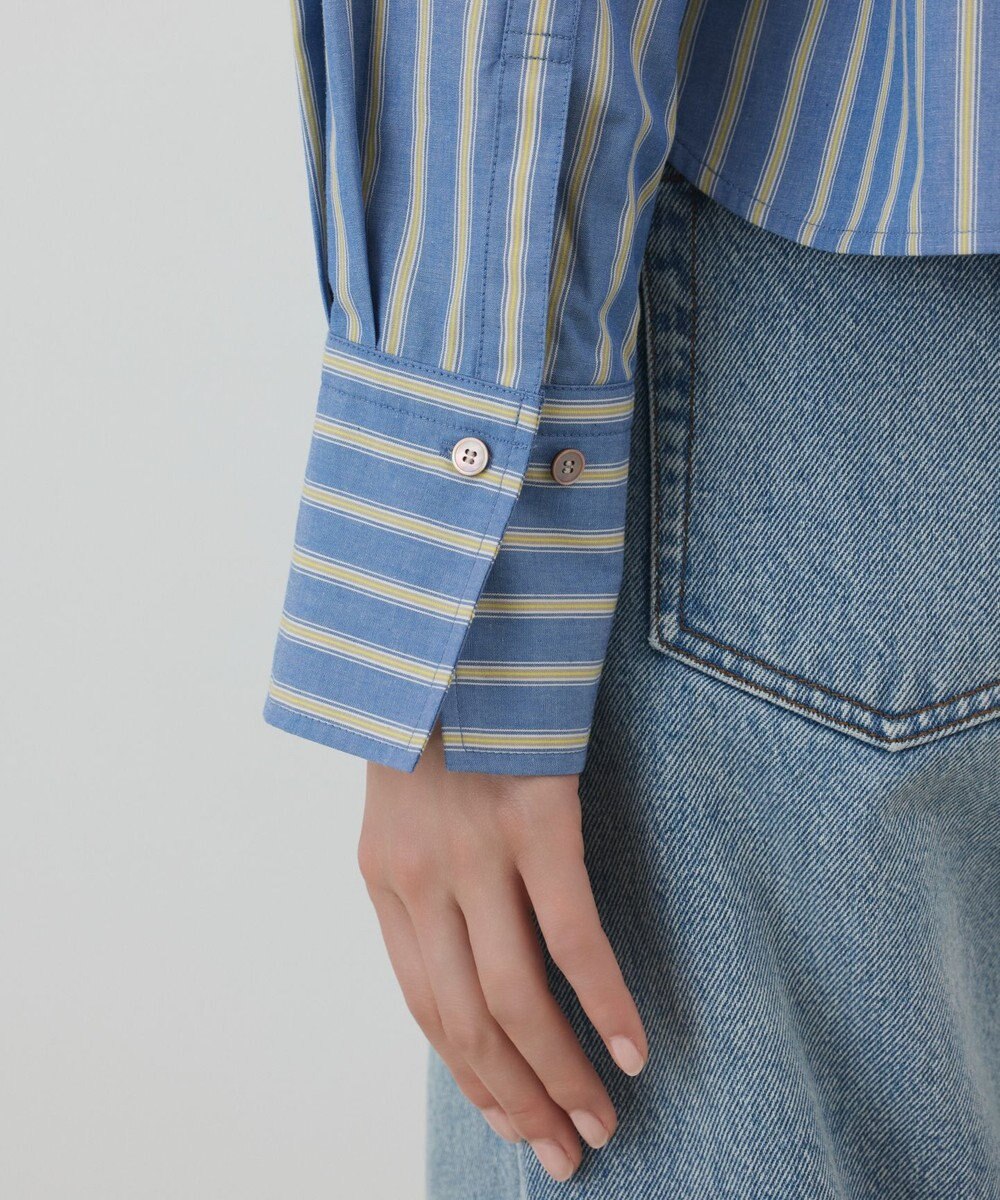 GRACE CONTINENTAL ストライプショートシャツ 