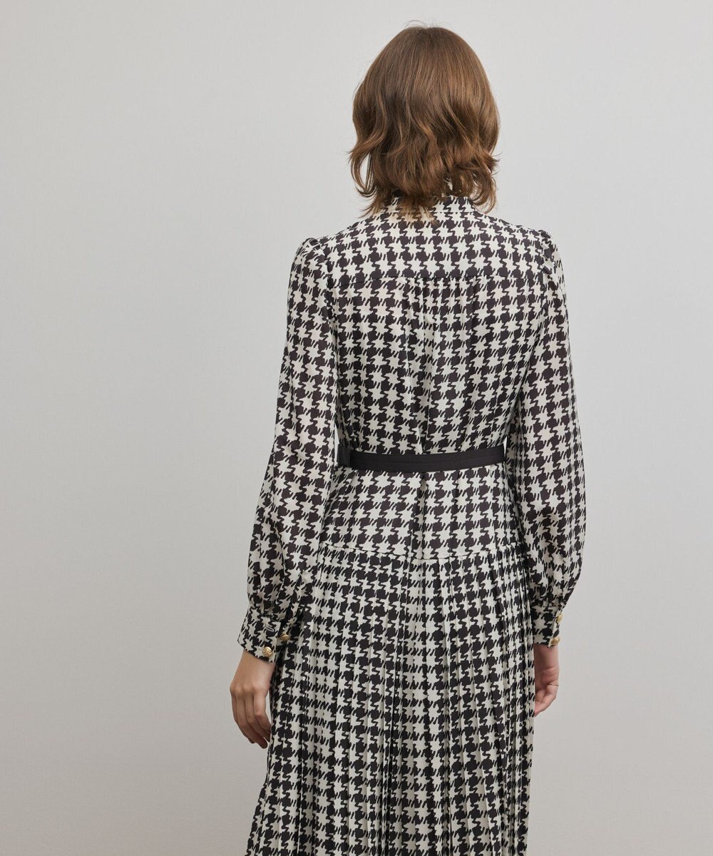 GRACE CONTINENTAL バイカラーチェックプリントワンピース 