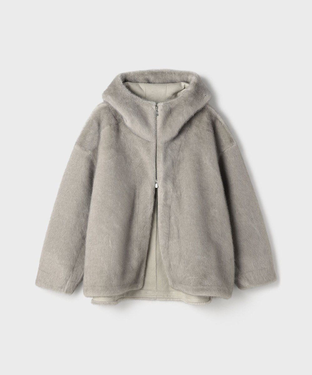 GRACE CONTINENTAL フェイクミンクフードジャケット 