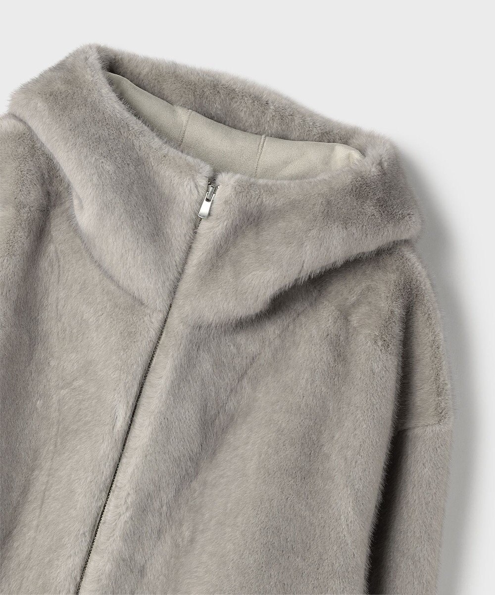 GRACE CONTINENTAL フェイクミンクフードジャケット 