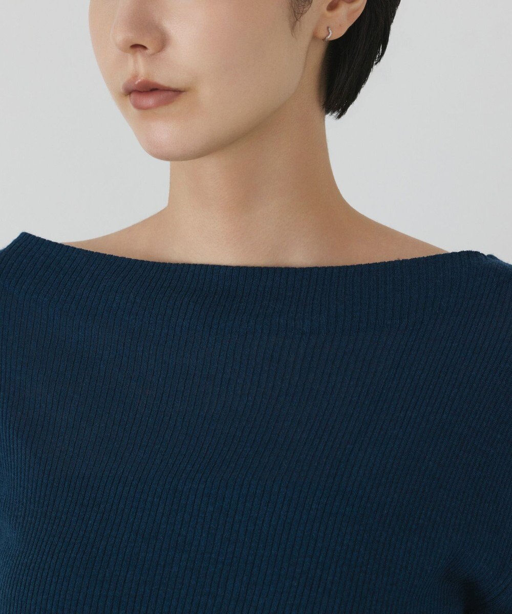 GRACE CONTINENTAL アシメリブニットトップ 