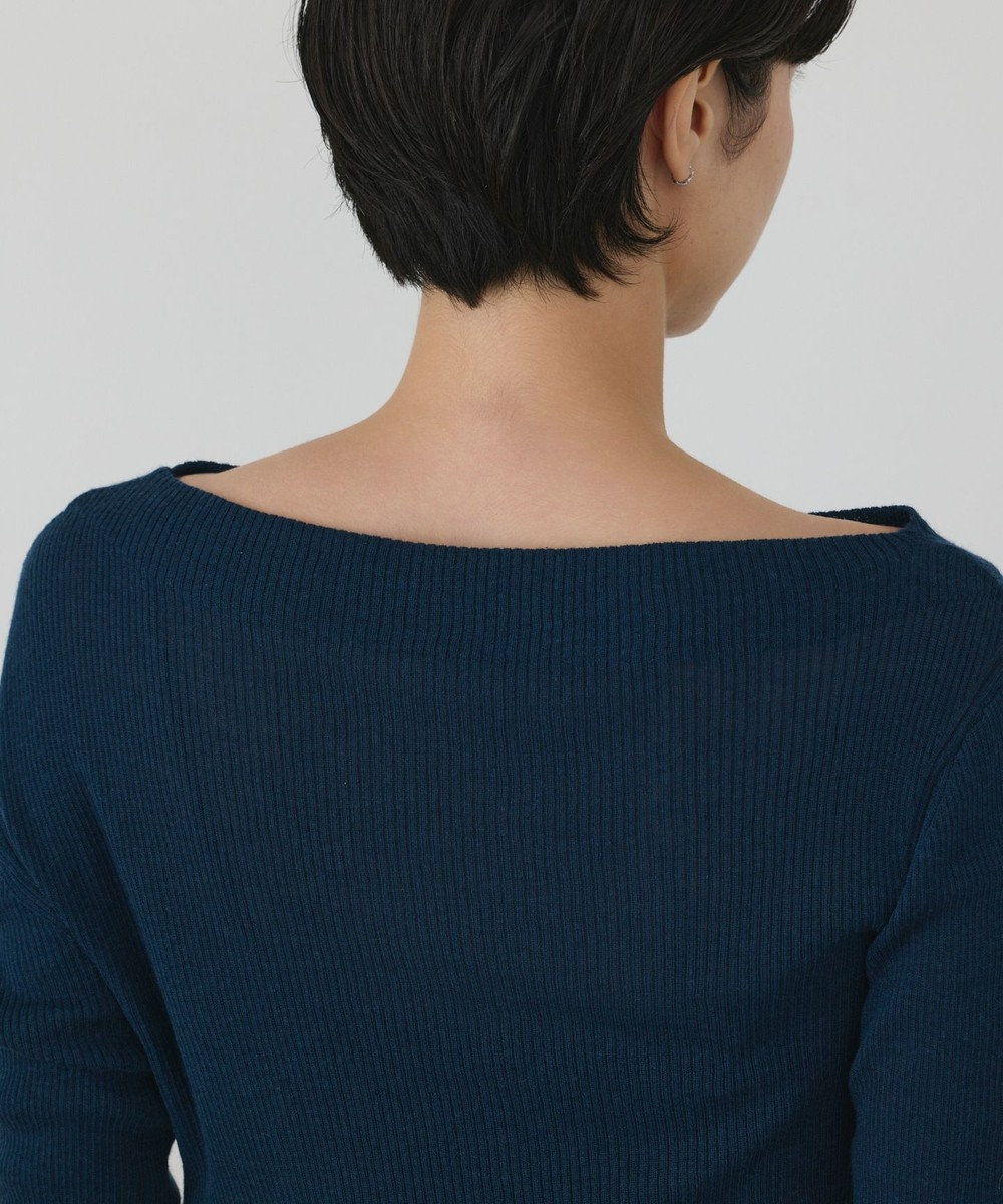 GRACE CONTINENTAL アシメリブニットトップ 