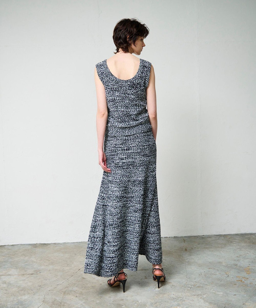 GRACE CONTINENTAL ネップツイードニットノースリーブ 