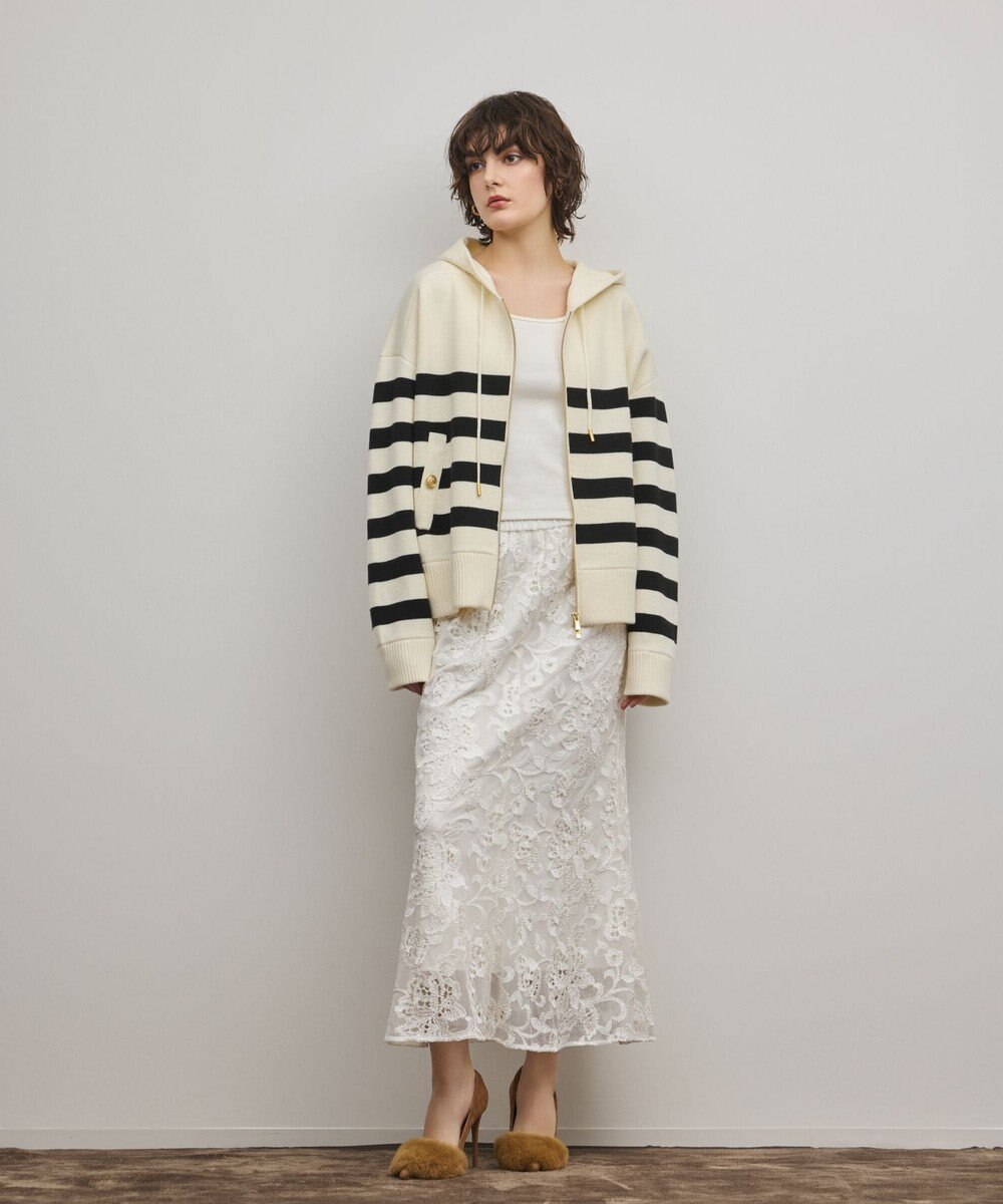 GRACE CONTINENTAL フォルムニットパーカー 