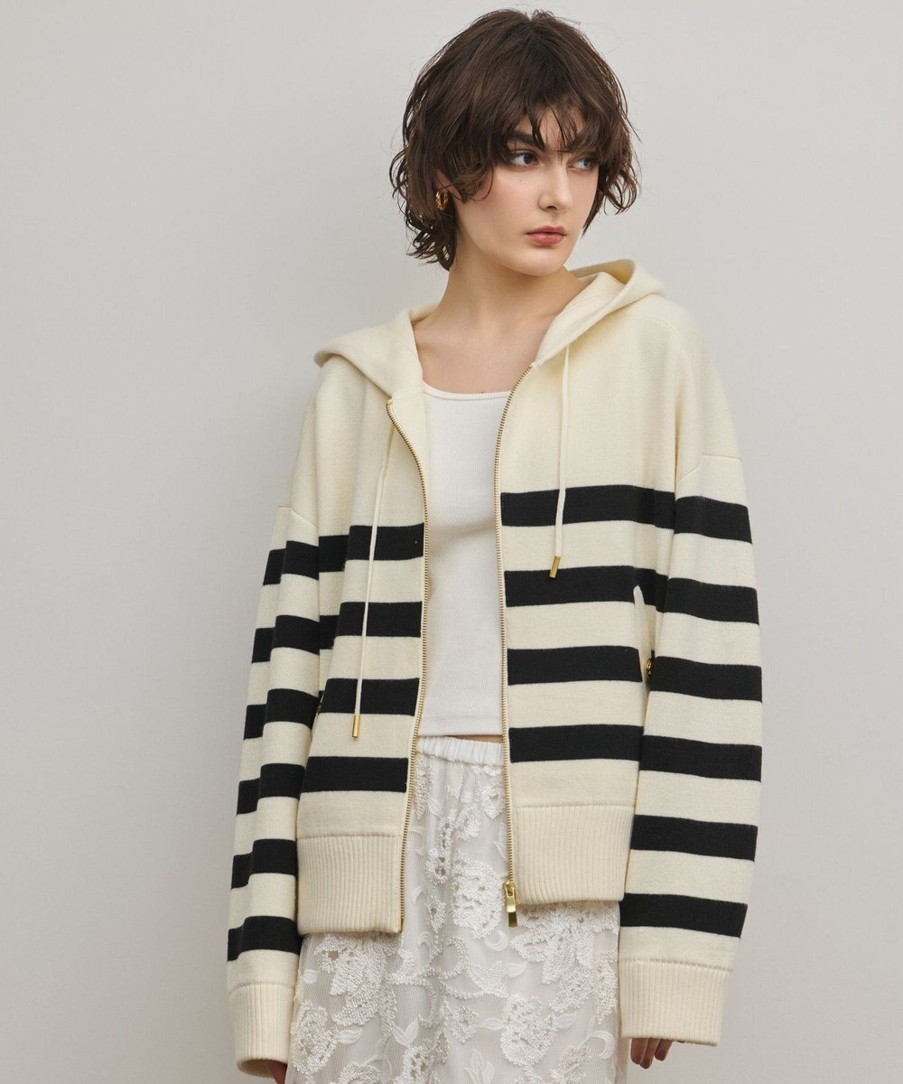 GRACE CONTINENTAL フォルムニットパーカー 