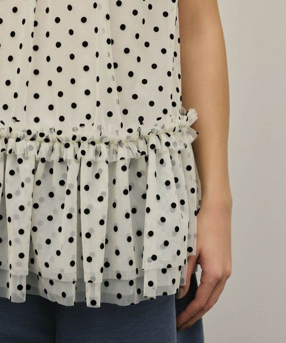 GRACE CONTINENTAL チュールティアードブラウス 