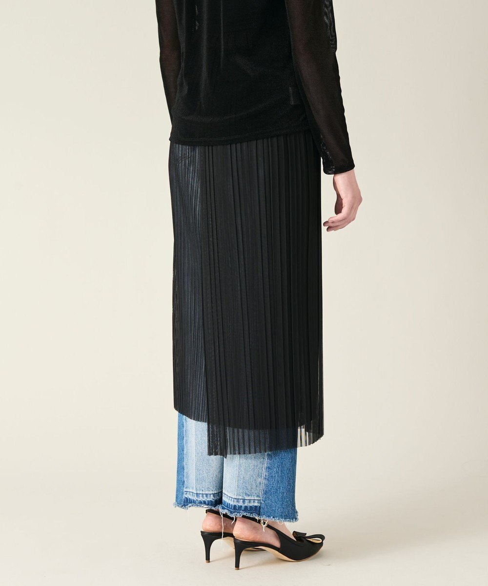 GRACE CONTINENTAL チュールタイトプリーツスカート 