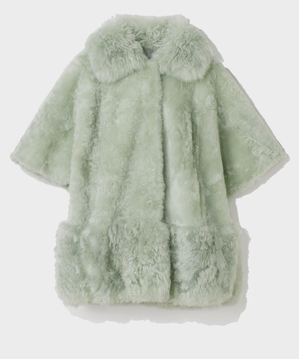 GRACE CONTINENTAL ムートンポンチョコート 