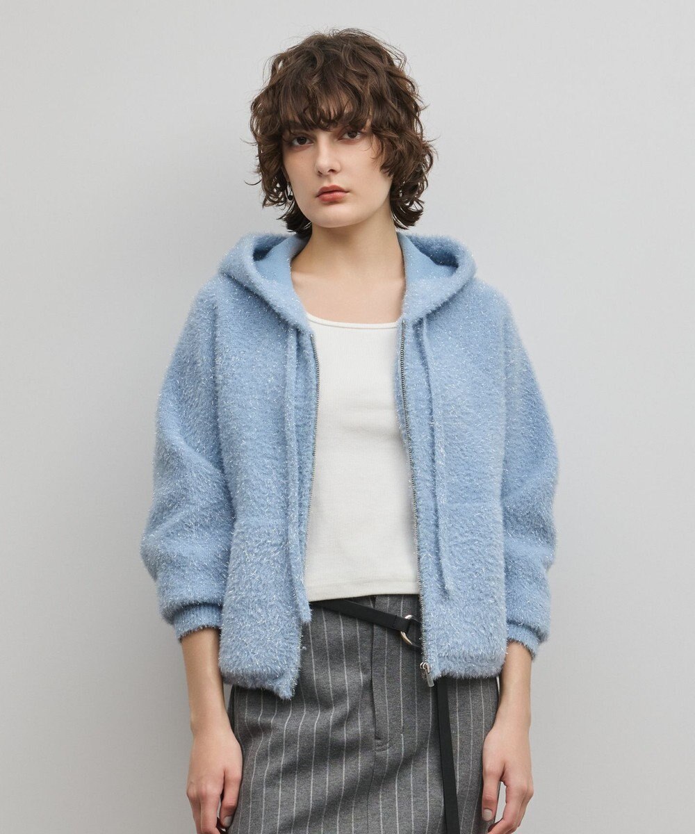 GRACE CONTINENTAL フェザーニットパーカー 