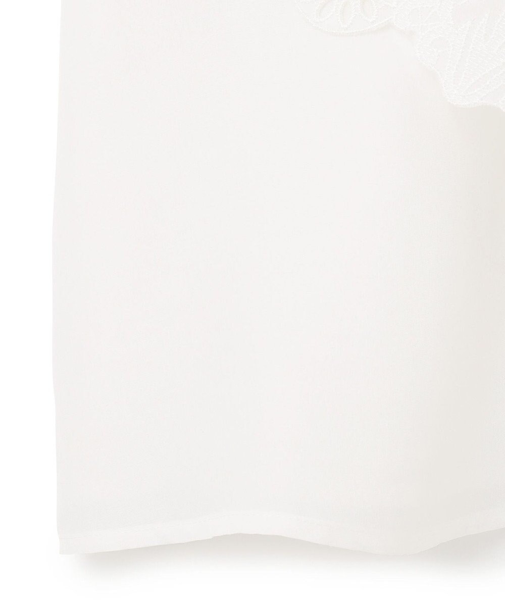 GRACE CONTINENTAL 刺繍ラッフルカラーノースリーブ トップ 