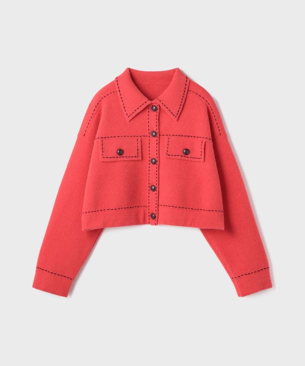 GRACE CONTINENTAL ステッチニットジャケット 