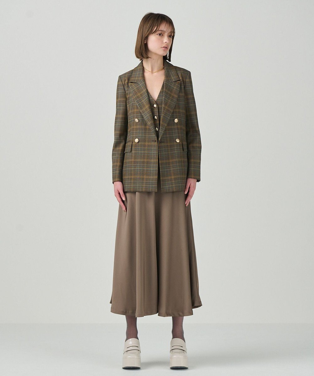 GRACE CONTINENTAL サテンコンビジレワンピース 