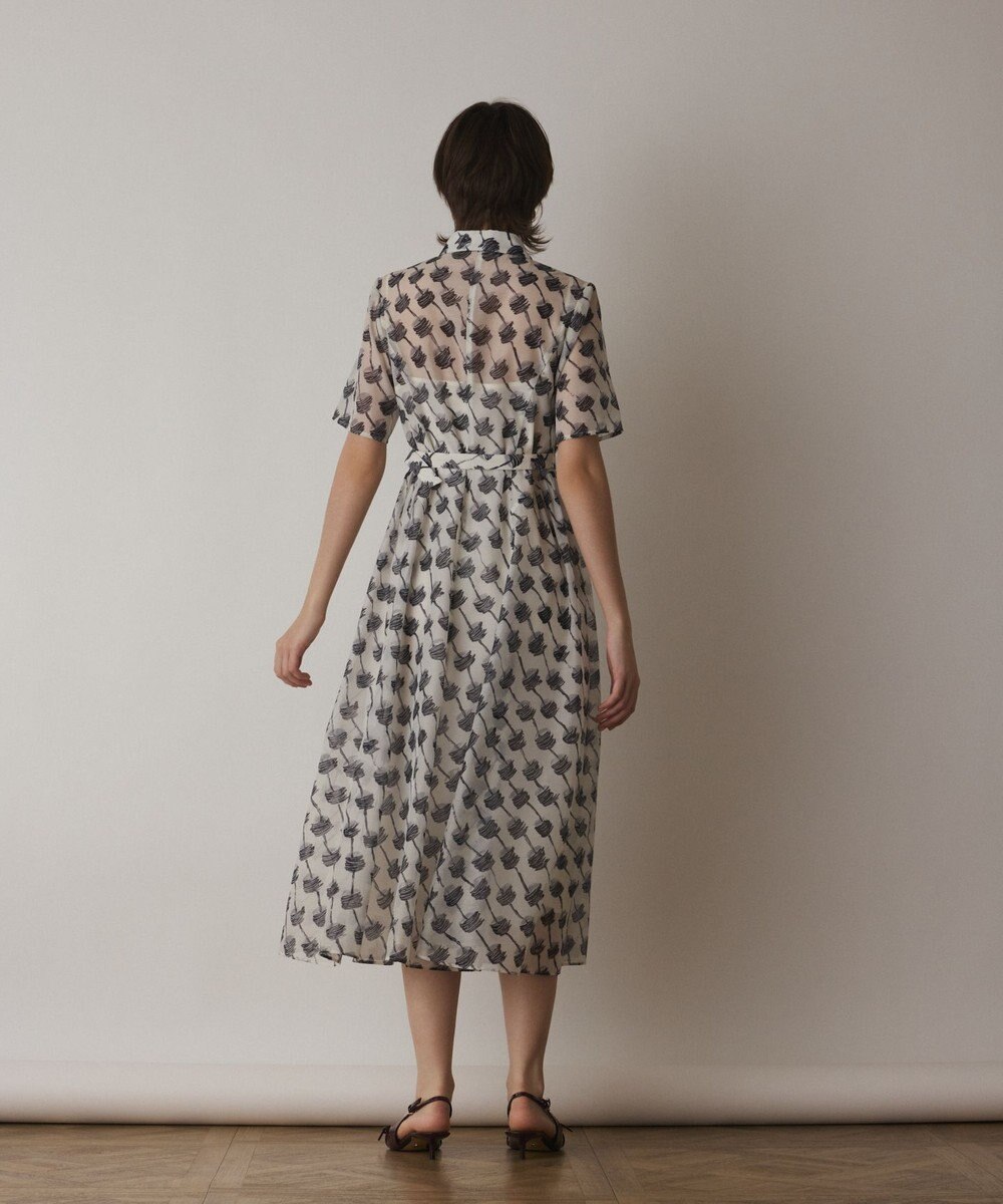 GRACE CONTINENTAL ドローイングプリントワンピース 