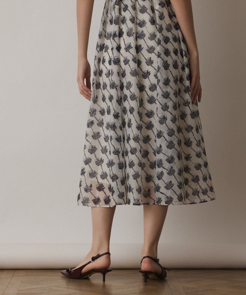 GRACE CONTINENTAL ドローイングプリントワンピース 