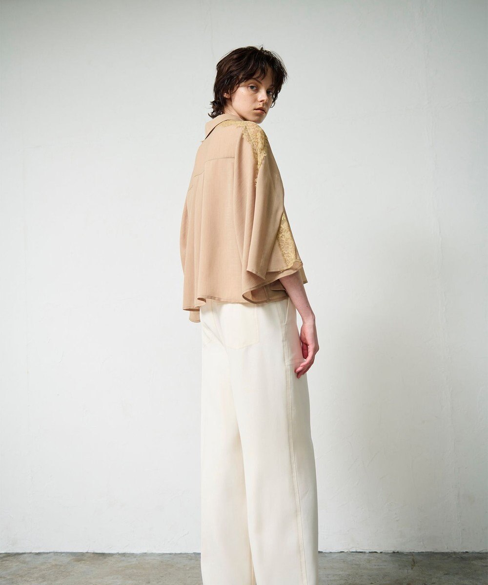 GRACE CONTINENTAL シアーポンチョシャツ 