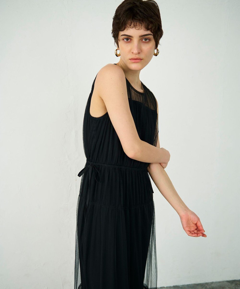 GRACE CONTINENTAL チュールティアードワンピース 