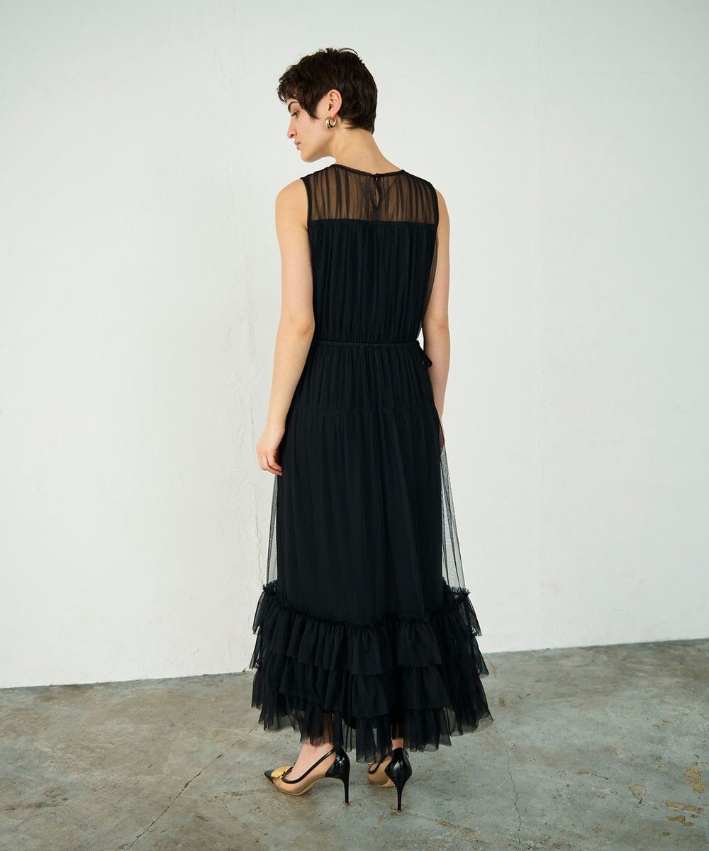 GRACE CONTINENTAL チュールティアードワンピース 