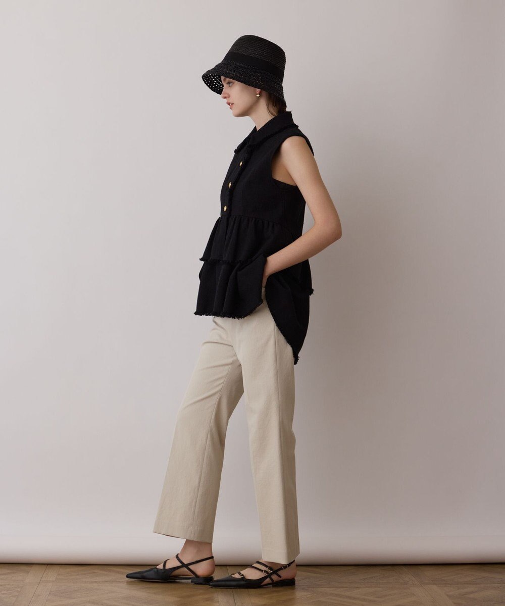 GRACE CONTINENTAL ツイードフリンジジレ