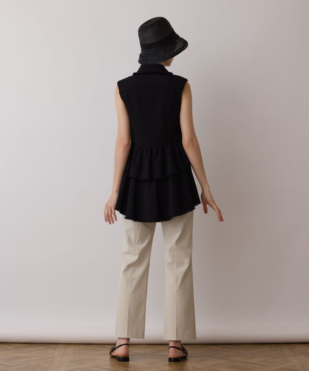 GRACE CONTINENTAL ツイードフリンジジレ