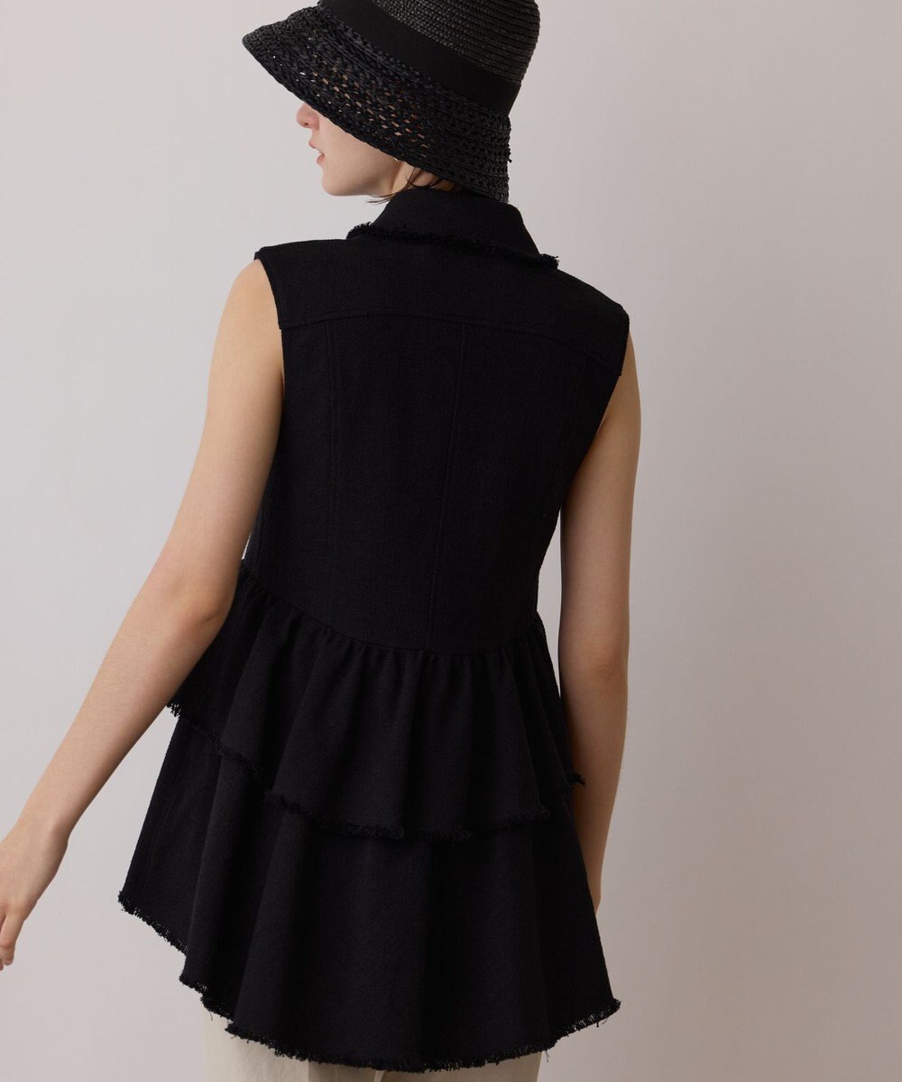 GRACE CONTINENTAL ツイードフリンジジレ