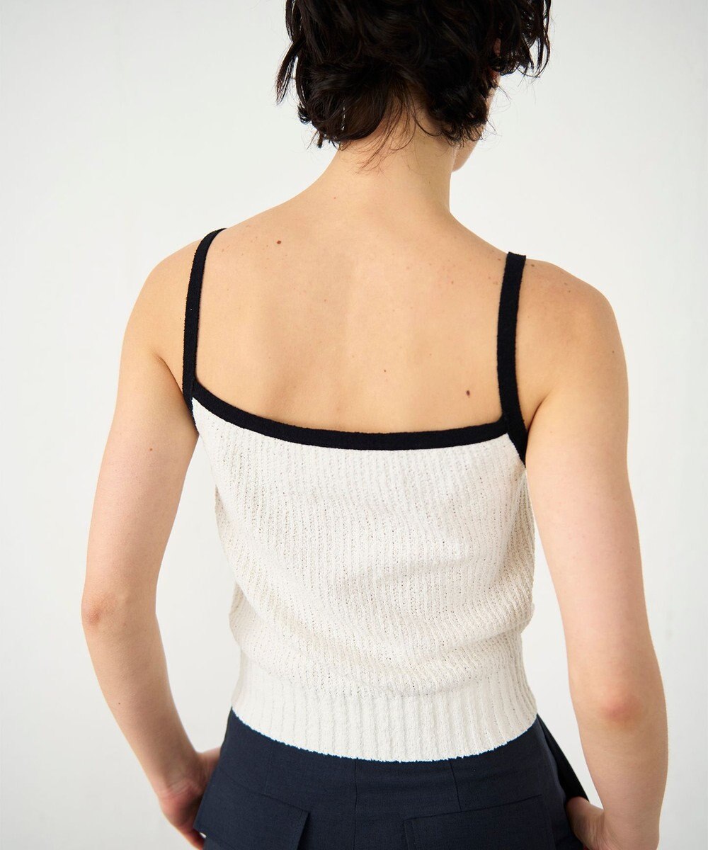 GRACE CONTINENTAL バイカラーニットノースリーブ 