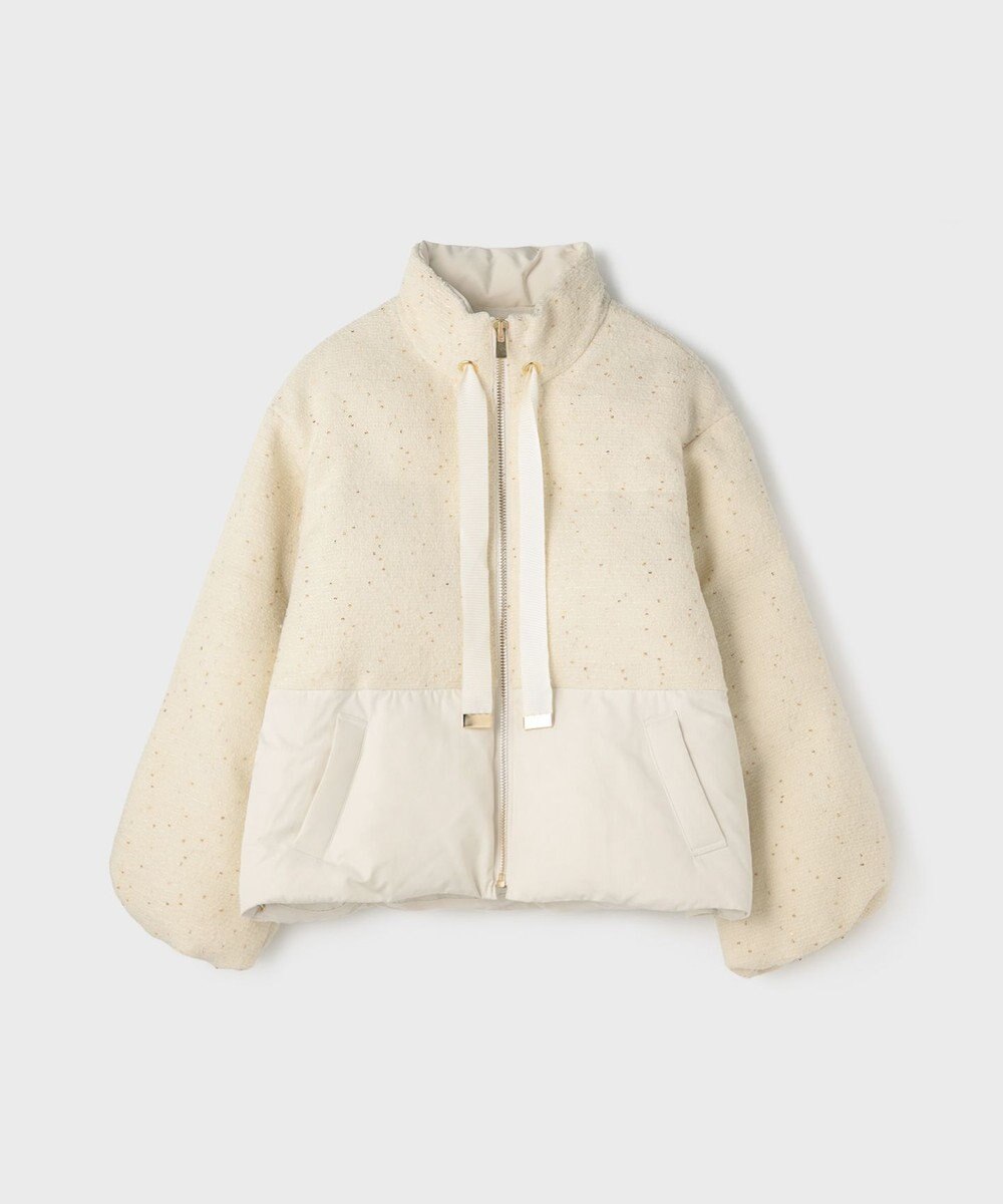 GRACE CONTINENTAL ツイードコンビパフィーブルゾン 