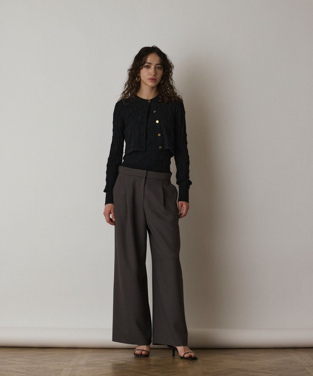 GRACE CONTINENTAL モノグラムニットカーディガン