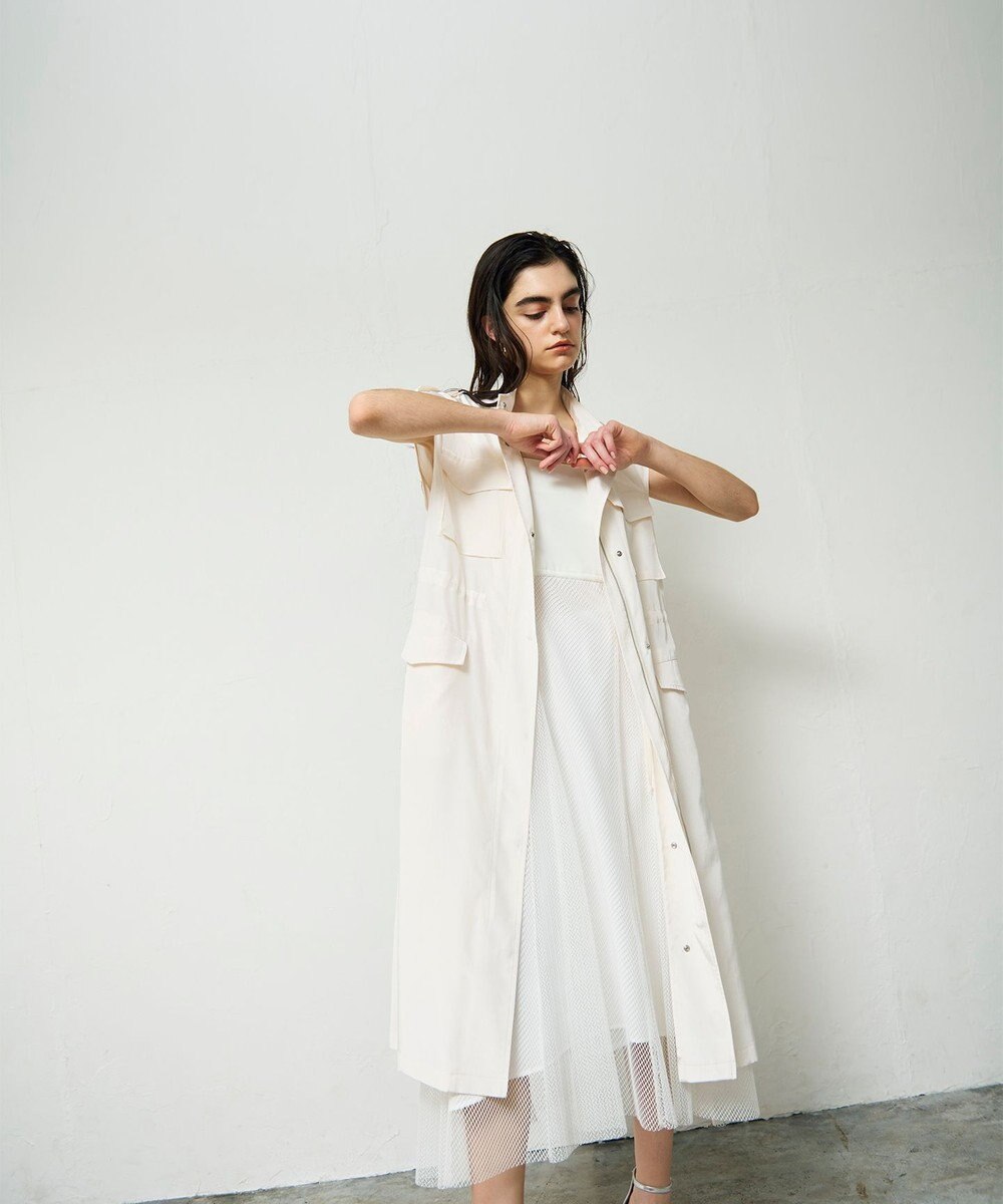 GRACE CONTINENTAL ミリタリーロングジレ 