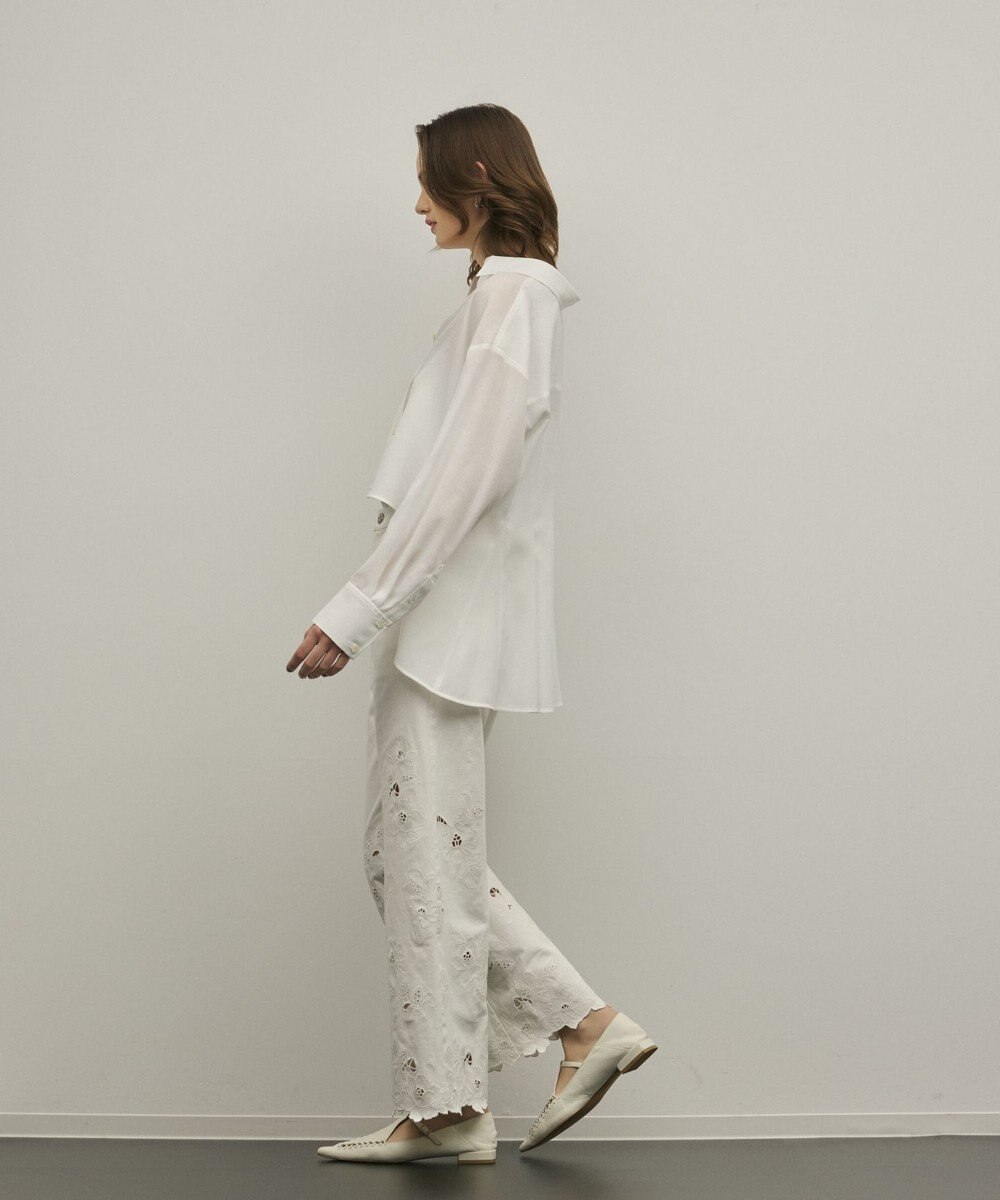 GRACE CONTINENTAL カットワークフレアパンツ 