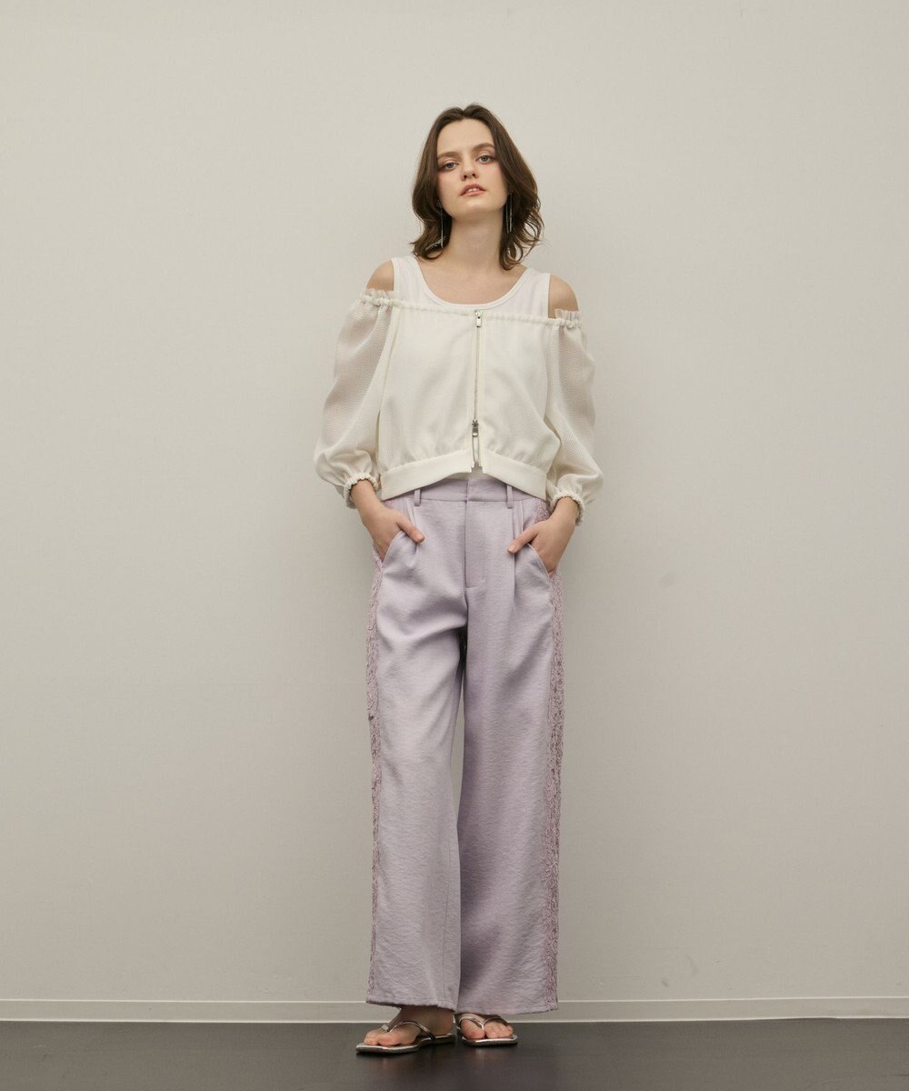 GRACE CONTINENTAL サイドレースパンツ 