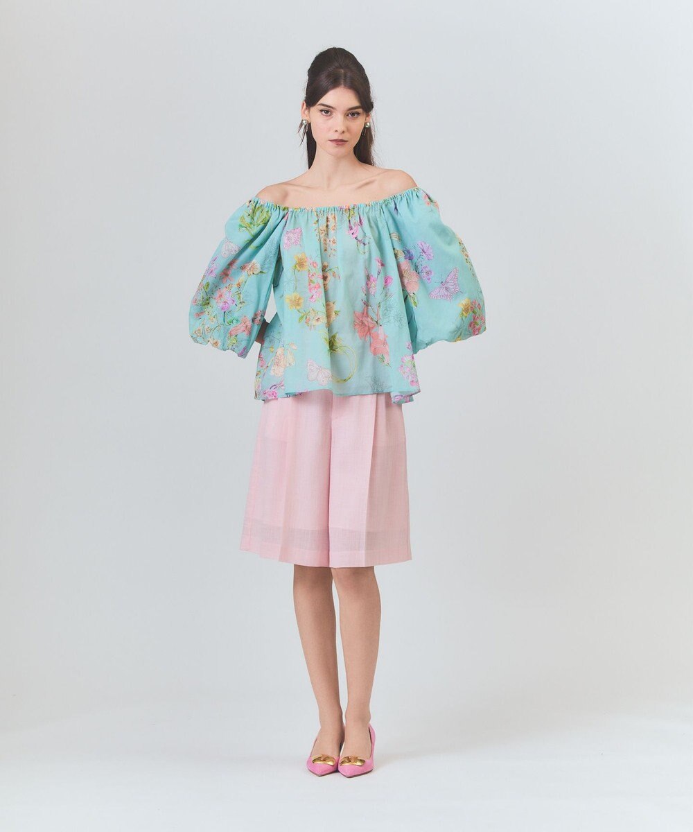 GRACE CONTINENTAL リネンライクシアーパンツ 