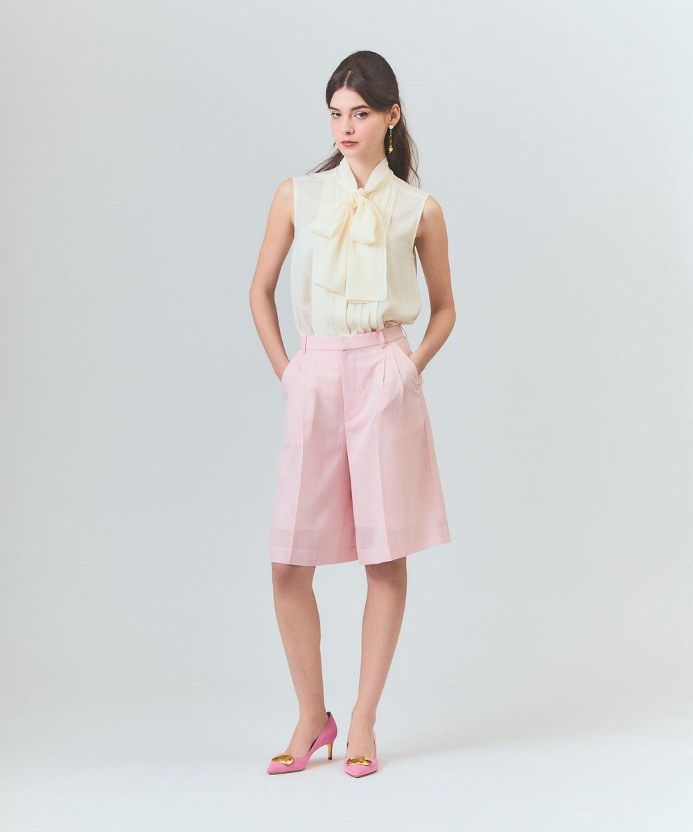 GRACE CONTINENTAL リネンライクシアーパンツ