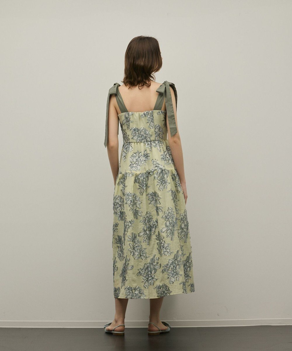 GRACE CONTINENTAL シアージャガードティアードワンピース 