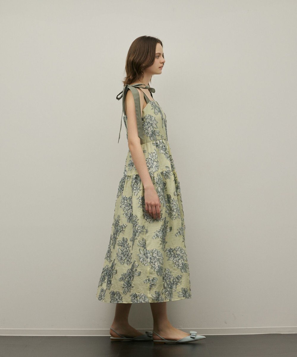 GRACE CONTINENTAL シアージャガードティアードワンピース 