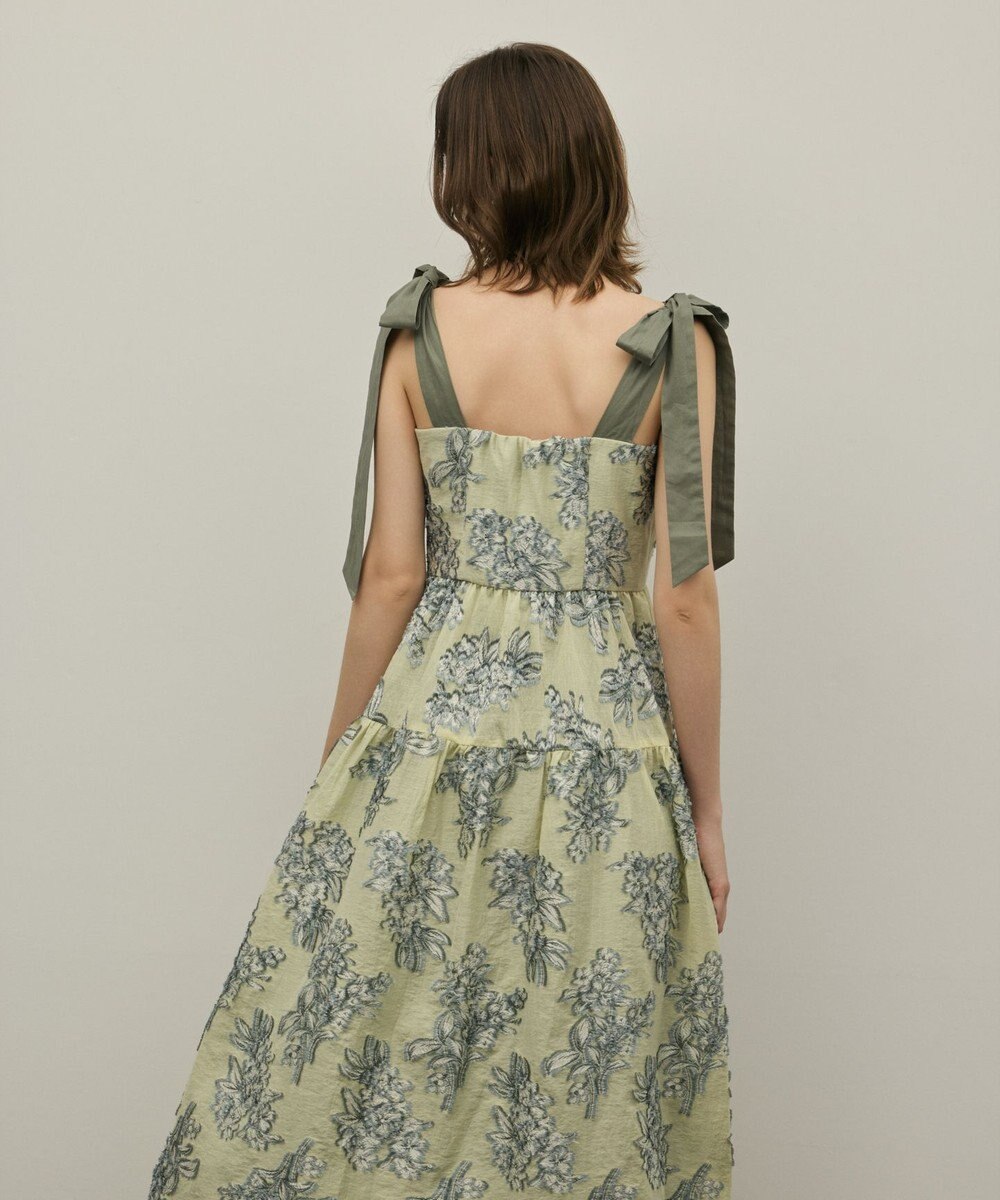 GRACE CONTINENTAL シアージャガードティアードワンピース 