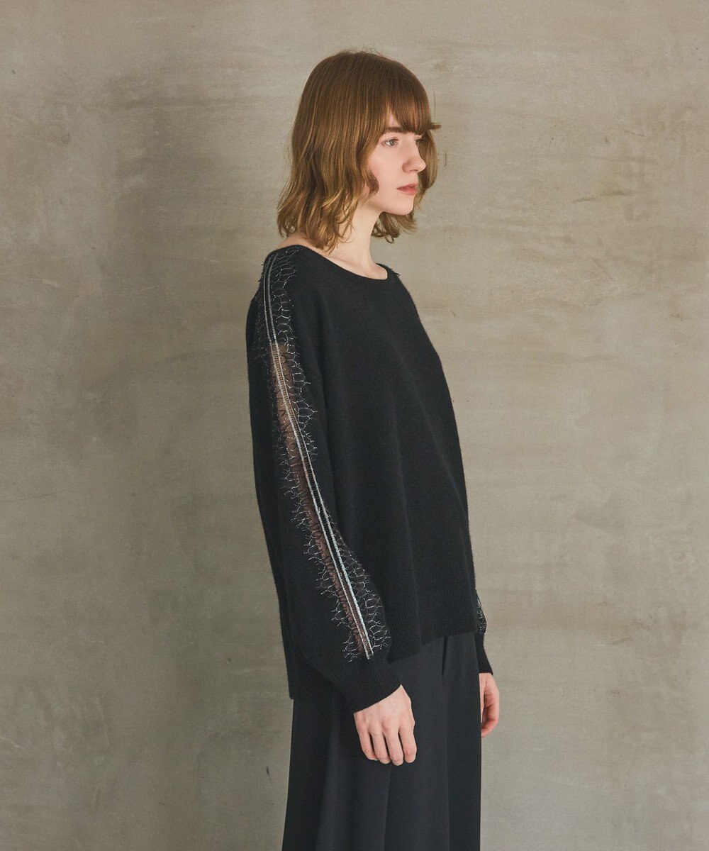 GRACE CONTINENTAL レーススリーブトップ 