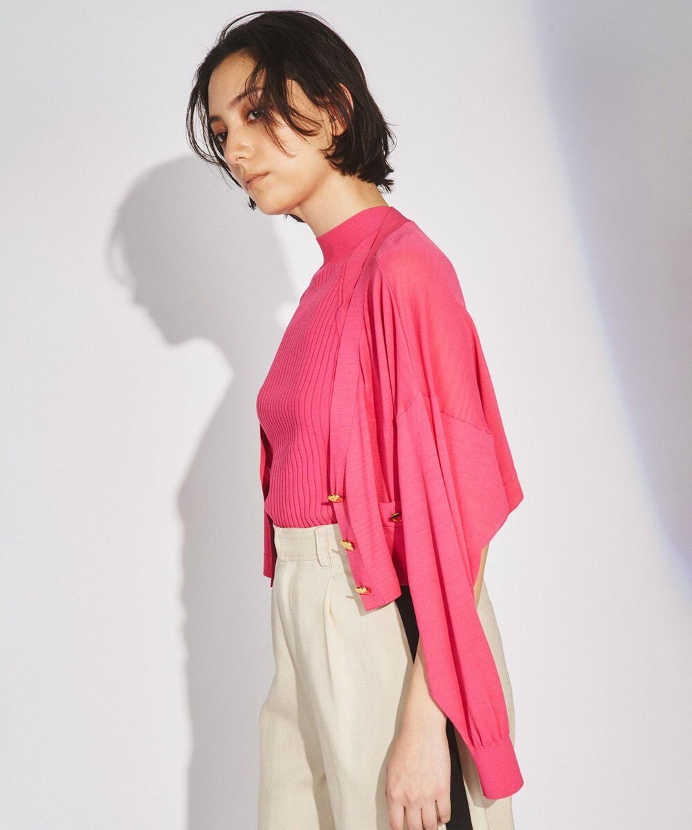 GRACE CONTINENTAL ショートルーズニットカーディガン