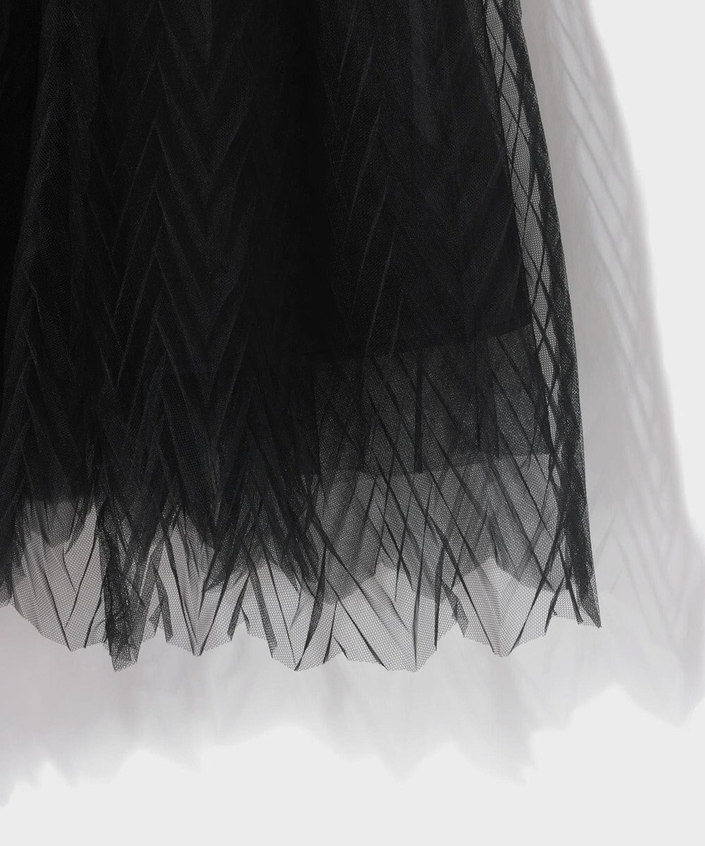 GRACE CONTINENTAL チュールプリーツコンビワンピース