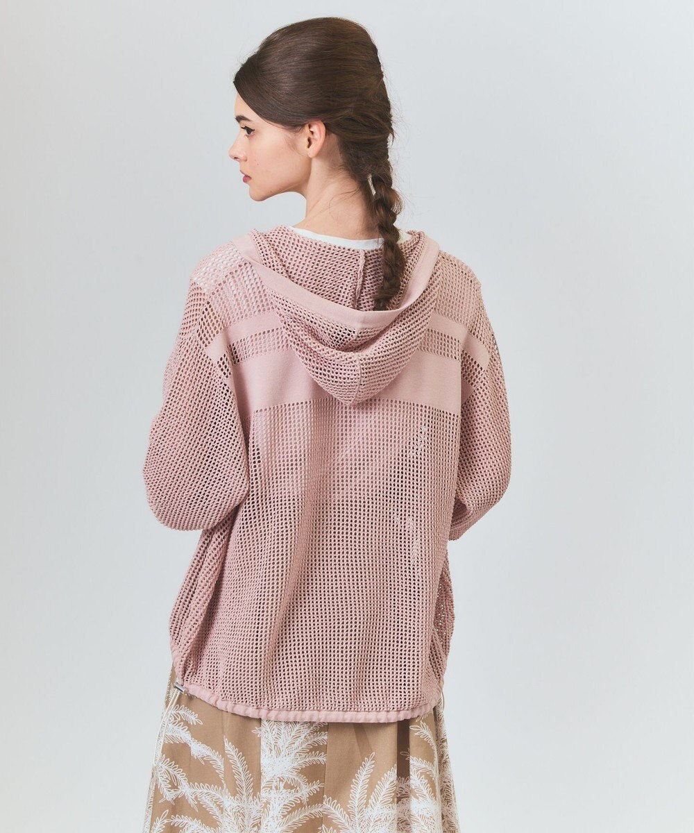 GRACE CONTINENTAL ボーダーメッシュフーディ