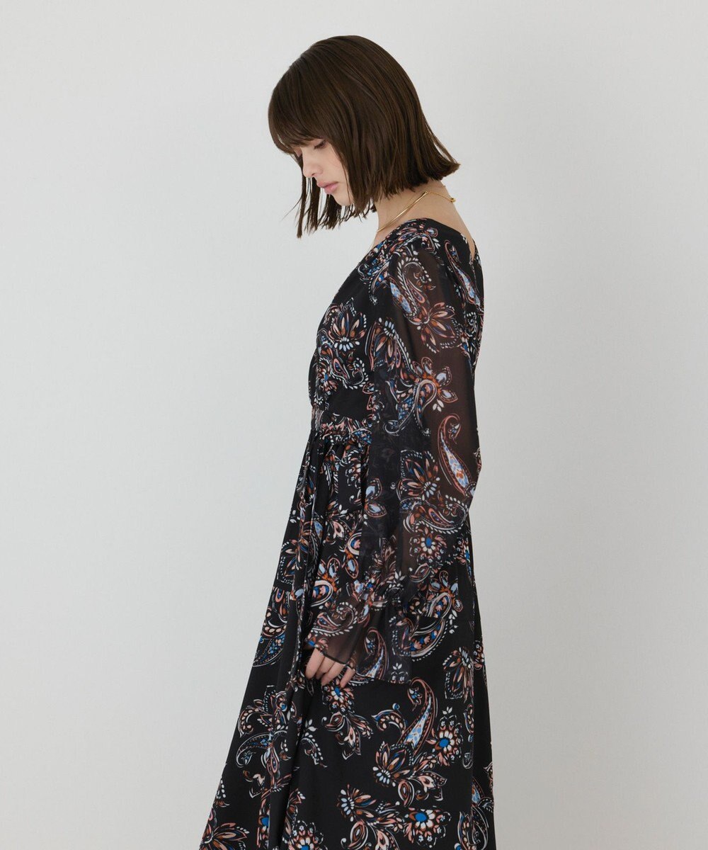GRACE CONTINENTAL ペイズリーカシュクールワンピース 