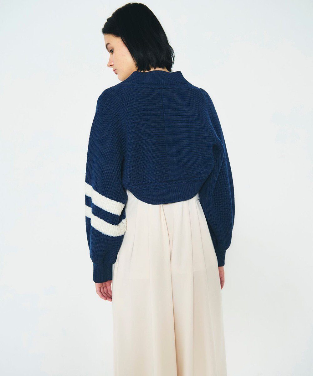 GRACE CONTINENTAL 畦ショートニットカーディガン