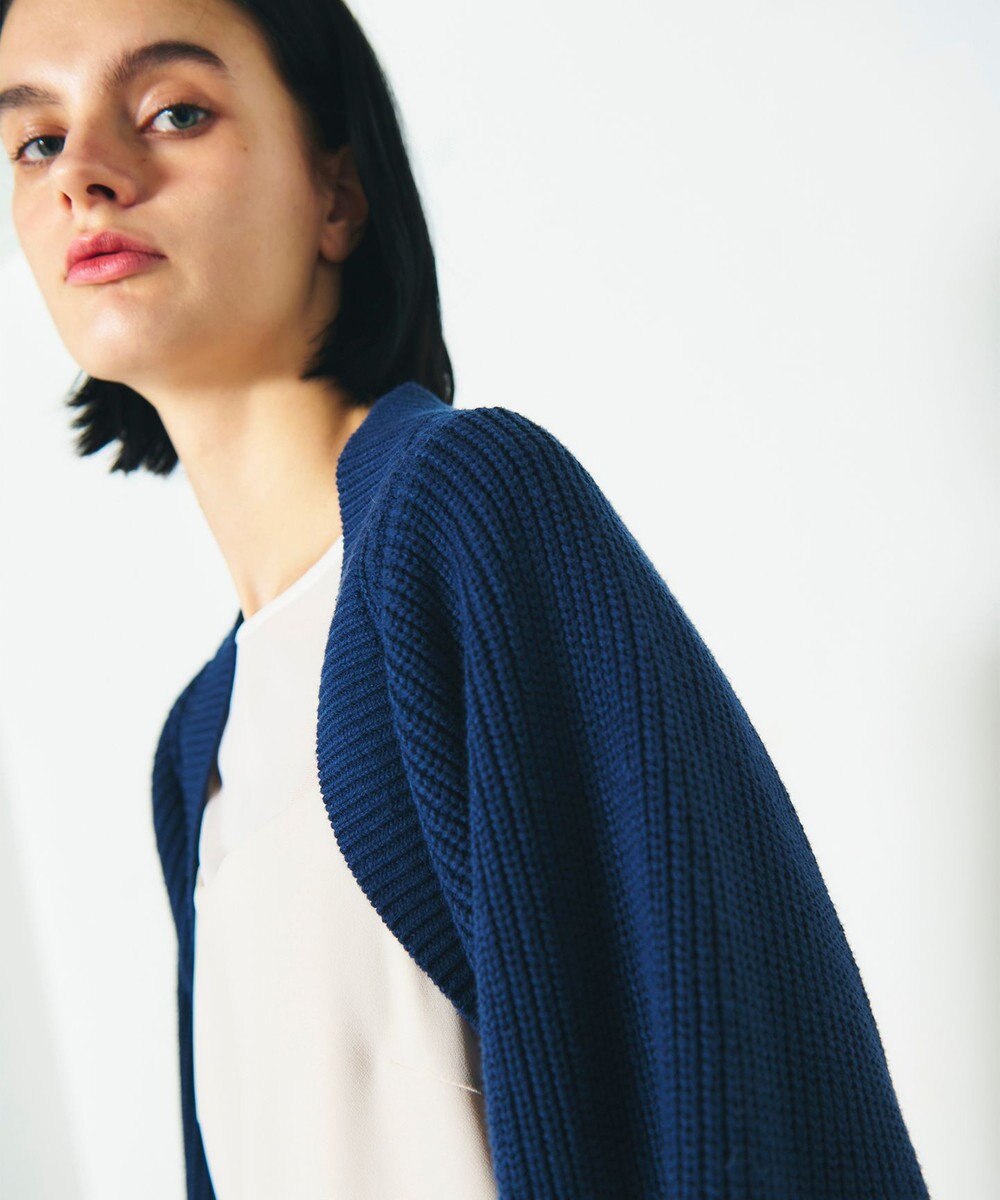 GRACE CONTINENTAL 畦ショートニットカーディガン 