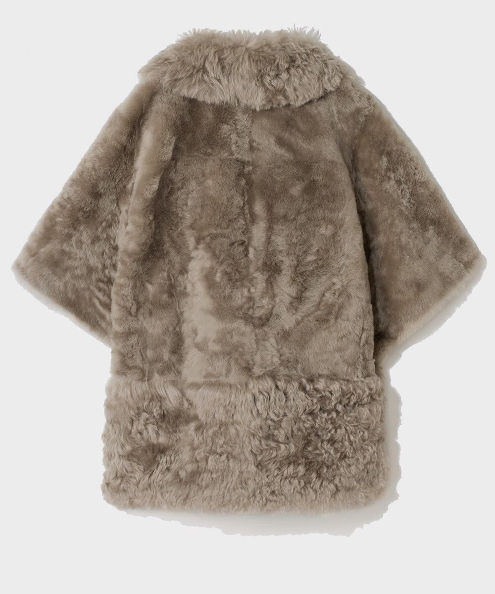 GRACE CONTINENTAL ムートンポンチョコート 