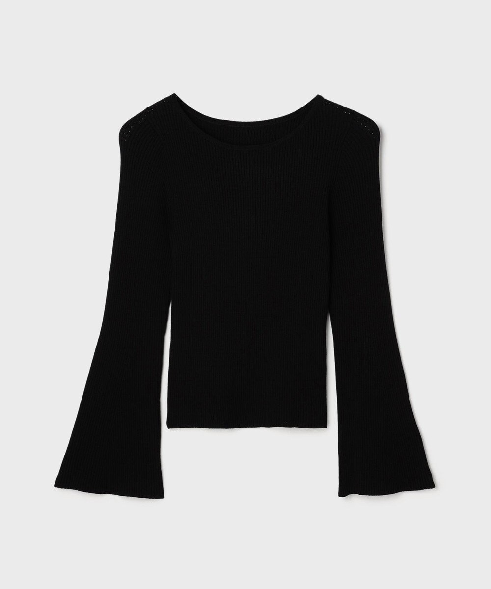 GRACE CONTINENTAL アイレットリブニットトップ 