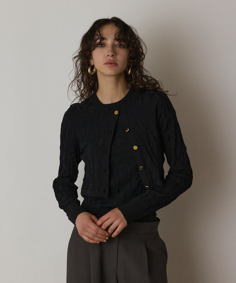 GRACE CONTINENTAL モノグラムニットカーディガン