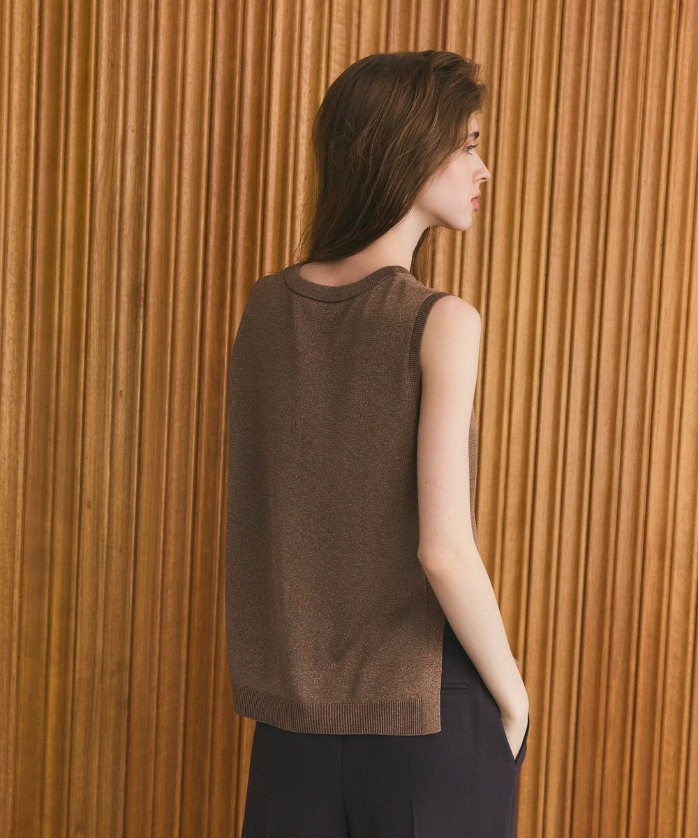 GRACE CONTINENTAL ラメジャガードノースリーブ 