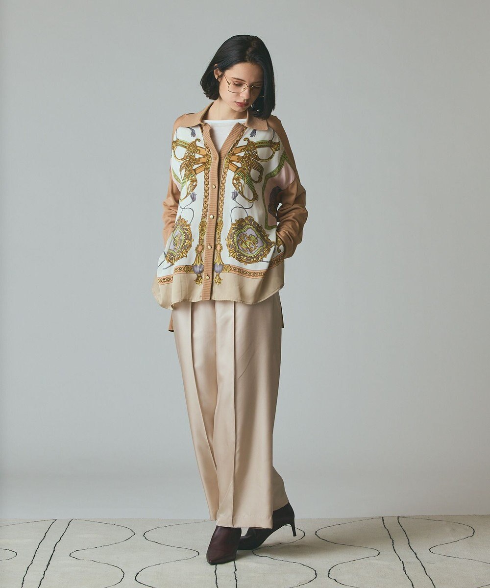 GRACE CONTINENTAL シルクツイルイージーパンツ 