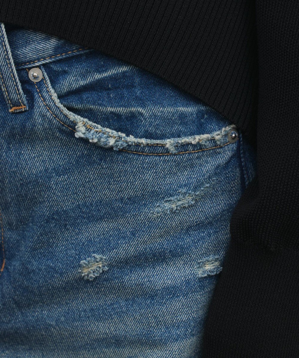 GRACE CONTINENTAL ワイドストレートデニムパンツ 