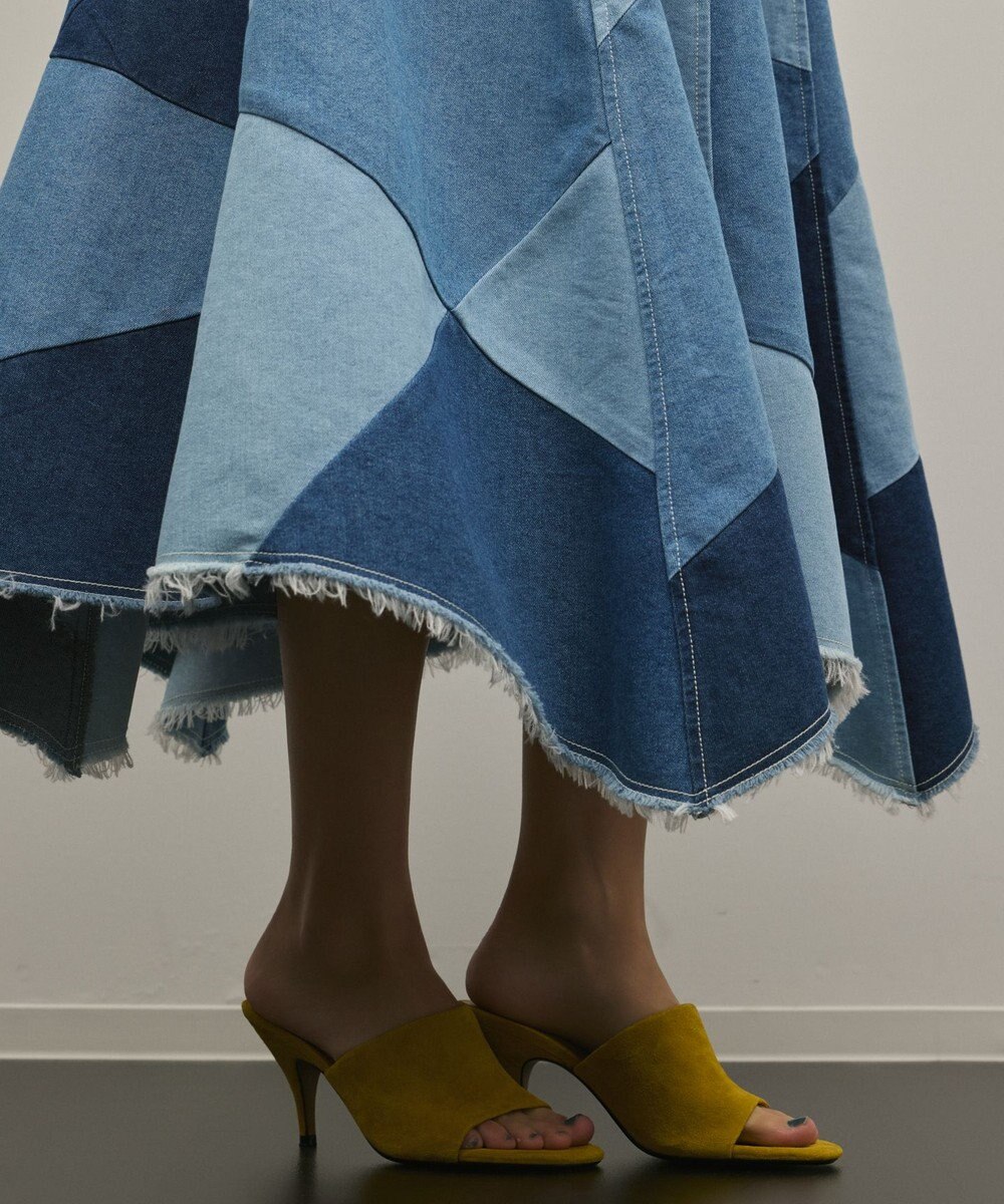 GRACE CONTINENTAL パッチワークデニムワンピース 